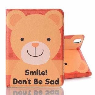 For iPad mini 6 Cartoon Pattern Horizontal Flip Leather Tablet Case with Card Slots & Holder & Wallet(Smile Bear)