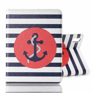 For iPad mini 6 Cartoon Pattern Horizontal Flip Leather Tablet Case with Card Slots & Holder & Wallet(Ship Anchor)