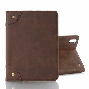 For iPad mini 6 Retro Book Style Horizontal Flip PU Leather Tablet Case with Holder & Card Slots & Wallet(Coffee)