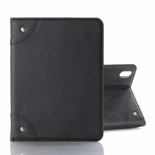 For iPad mini 6 Retro Book Style Horizontal Flip PU Leather Tablet Case with Holder & Card Slots & Wallet(Black)
