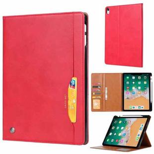For iPad mini 6 Knead Skin Texture Horizontal Flip Leather Tablet Case with Photo Frame & Holder & Card Slots & Wallet & Pen Slot & Sleep / Wake-up Function(Red)