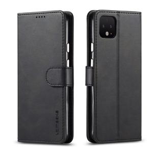 LC.IMEEKE For Goolge Pixel 4 / 4XL Calf Texture Horizontal Flip Leather Case, with Holder & Card Slots & Wallet(Black)
