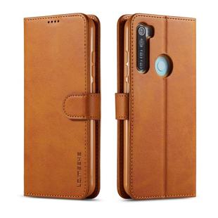 LC.IMEEKE For Xiaomi Redmi Note 8 Calf Texture Horizontal Flip Leather Case, with Holder & Card Slots & Wallet(Yellow)