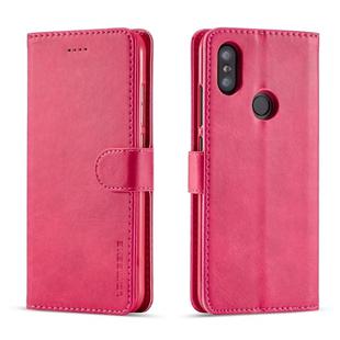 LC.IMEEKE For Xiaomi Mi 6X Calf Texture Horizontal Flip Leather Case, with Holder & Card Slots & Wallet(Red)