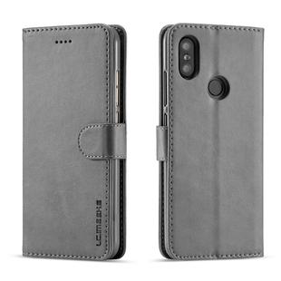 LC.IMEEKE For Xiaomi Mi 6X Calf Texture Horizontal Flip Leather Case, with Holder & Card Slots & Wallet(Grey)