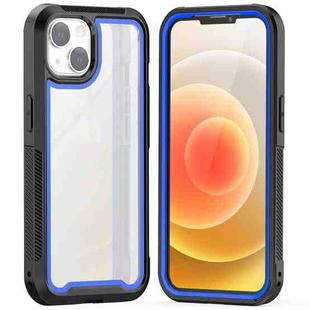 Colorful Border TPU + PC Full Coverage Protective Case For iPhone 13(Blue)