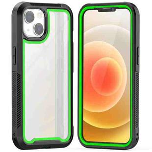 Colorful Border TPU + PC Full Coverage Protective Case For iPhone 13(Green)
