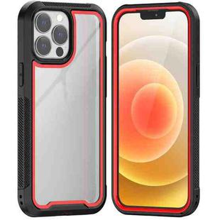 Colorful Border TPU + PC Full Coverage Protective Case For iPhone 13 Pro(Red)