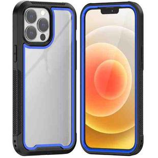 Colorful Border TPU + PC Full Coverage Protective Case For iPhone 13 Pro(Blue)