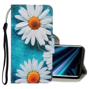 For Sony Xperia 20 3D Colored Drawing Horizontal Flip PU Leather Case with Holder & Card Slots & Wallet(Chrysanthemum)