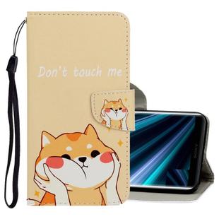 For Sony Xperia 20 3D Colored Drawing Horizontal Flip PU Leather Case with Holder & Card Slots & Wallet(Shiba Inu)