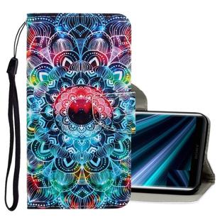 For Sony Xperia 20 3D Colored Drawing Horizontal Flip PU Leather Case with Holder & Card Slots & Wallet(Mandala)