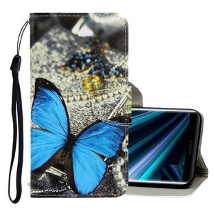 For Sony Xperia 20 3D Colored Drawing Horizontal Flip PU Leather Case with Holder & Card Slots & Wallet(A Butterfly)