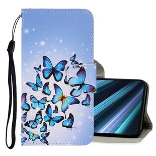 For Sony Xperia XZ4 3D Colored Drawing Horizontal Flip PU Leather Case with Holder & Card Slots & Wallet(Multiple Butterflies)