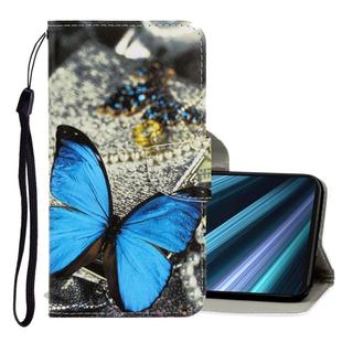 For Sony Xperia XZ4 3D Colored Drawing Horizontal Flip PU Leather Case with Holder & Card Slots & Wallet(A Butterfly)
