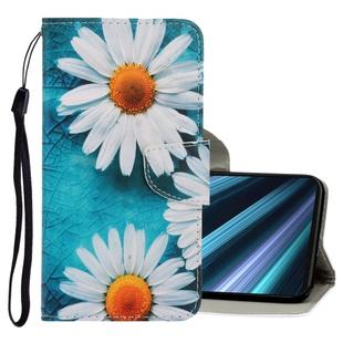 For Sony Xperia XZ5 3D Colored Drawing Horizontal Flip PU Leather Case with Holder & Card Slots & Wallet(Chrysanthemum)