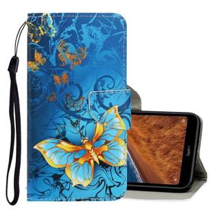 For Xiaomi Redmi 7A 3D Colored Drawing Horizontal Flip PU Leather Case with Holder & Card Slots & Wallet(Jade Butterfly)