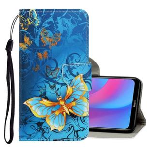 For Xiaomi Redmi 8A 3D Colored Drawing Horizontal Flip PU Leather Case with Holder & Card Slots & Wallet(Jade Butterfly)