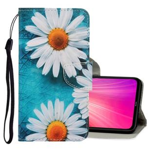 For Xiaomi Redmi Note 8 Pro 3D Colored Drawing Horizontal Flip PU Leather Case with Holder & Card Slots & Wallet(Chrysanthemum)