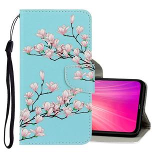 For Xiaomi Redmi Note 8 Pro 3D Colored Drawing Horizontal Flip PU Leather Case with Holder & Card Slots & Wallet(Magnolia)