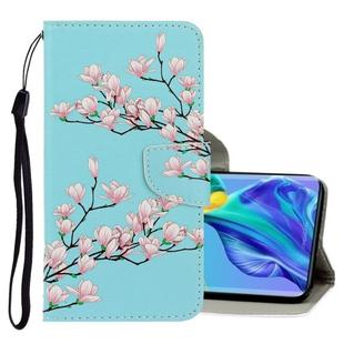 For Huawei Mate 30 3D Colored Drawing Horizontal Flip PU Leather Case with Holder & Card Slots & Wallet(Magnolia)