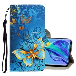 For Huawei Mate 30 3D Colored Drawing Horizontal Flip PU Leather Case with Holder & Card Slots & Wallet(Jade Butterfly)
