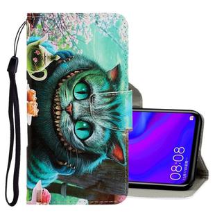 For Huawei Mate 30 Lite 3D Colored Drawing Horizontal Flip PU Leather Case with Holder & Card Slots & Wallet(Green Eyes)