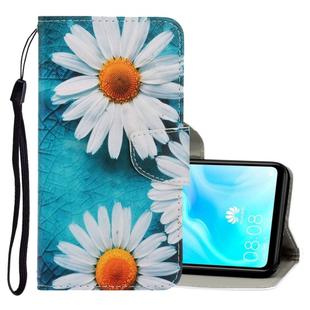 For Huawei P30 Lite 3D Colored Drawing Horizontal Flip PU Leather Case with Holder & Card Slots & Wallet(Chrysanthemum)