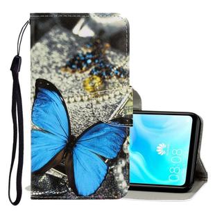 For Huawei P30 Lite 3D Colored Drawing Horizontal Flip PU Leather Case with Holder & Card Slots & Wallet(A Butterfly)