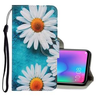 For Huawei Honor 10 Lite 3D Colored Drawing Horizontal Flip PU Leather Case with Holder & Card Slots & Wallet(Chrysanthemum)