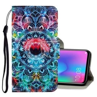 For Huawei Honor 10 Lite 3D Colored Drawing Horizontal Flip PU Leather Case with Holder & Card Slots & Wallet(Mandala)