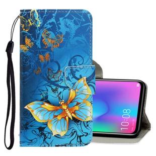 For Huawei Honor 10 Lite 3D Colored Drawing Horizontal Flip PU Leather Case with Holder & Card Slots & Wallet(Jade Butterfly)