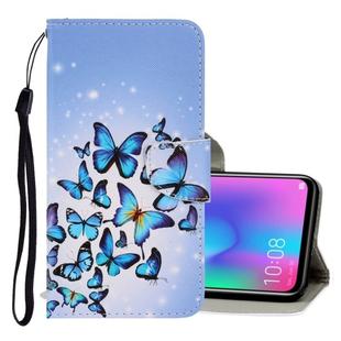 For Huawei Honor 10 Lite 3D Colored Drawing Horizontal Flip PU Leather Case with Holder & Card Slots & Wallet(Multiple Butterflies)