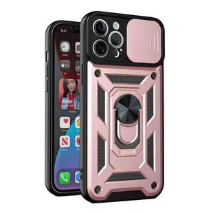 For iPhone 13 Pro Sliding Camera Cover Design Precise Hole TPU+PC Protective Case (Rose Gold)