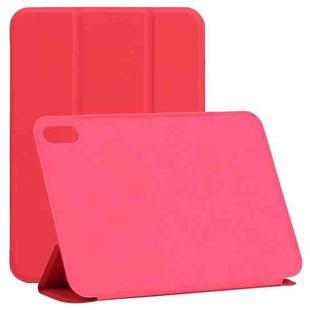 For iPad mini 6 Horizontal Flip Ultra-thin Double-sided Clip Non-buckle Magnetic PU Tablet Case With Three-folding Holder & Sleep / Wake-up Function(Red)