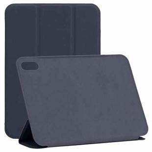 For iPad mini 6 Horizontal Flip Ultra-thin Double-sided Clip Non-buckle Magnetic PU Tablet Case With Three-folding Holder & Sleep / Wake-up Function(Dark Blue)