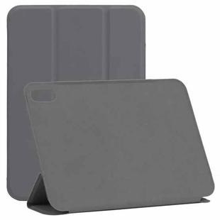 For iPad mini 6 Horizontal Flip Ultra-thin Double-sided Clip Non-buckle Magnetic PU Tablet Case With Three-folding Holder & Sleep / Wake-up Function(Dark Grey)