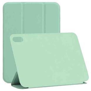 For iPad mini 6 Horizontal Flip Ultra-thin Double-sided Clip Non-buckle Magnetic PU Tablet Case With Three-folding Holder & Sleep / Wake-up Function(Mint Green)