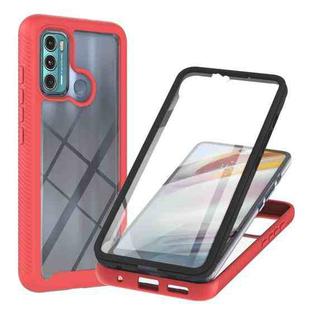 For Motorola Moto G60 Starry Sky Solid Color Series Shockproof PC + TPU Protective Case with PET Film(Red)