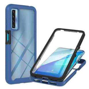 For TCL 20S Starry Sky Solid Color Series Shockproof PC + TPU Protective Case with PET Film(Royal Blue)