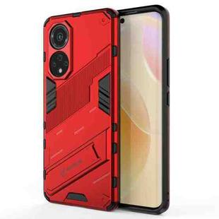 For Huawei nova 9 Punk Armor 2 in 1 PC + TPU Shockproof Case with Invisible Holder(Red)