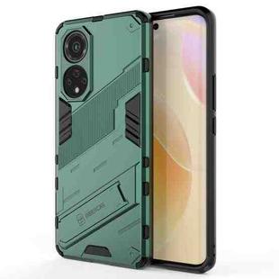 For Huawei nova 9 Punk Armor 2 in 1 PC + TPU Shockproof Case with Invisible Holder(Green)