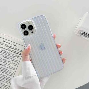 Suitcase Stripe Dual-side Laminating TPU Protective Case For iPhone 13 Pro Max(White)