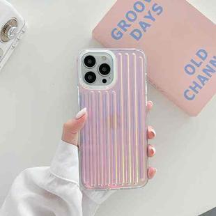 Suitcase Stripe Dual-side Laminating TPU Protective Case For iPhone 13 Pro Max(Pink)