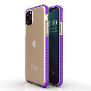 For iPhone 11 TPU Two-color Drop-proof Protective Case(Purple)
