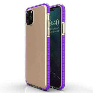 For iPhone 11 Pro TPU Two-color Drop-proof Protective Case(Purple)