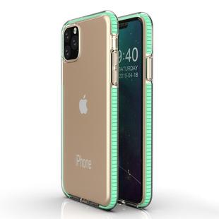 For iPhone 11 Pro Max TPU Two-color Drop-proof Protective Case(Mint Green)