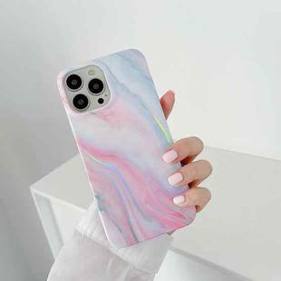 Laser Marble Pattern TPU Protective Case For iPhone 13 Pro(Pink Floating Cloud)