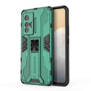 For vivo X70 Supersonic PC + TPU Shock-proof Protective Case with Holder(Green)