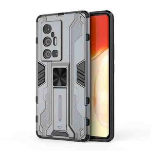 For vivo X70 Pro+ Supersonic PC + TPU Shock-proof Protective Case with Holder(Grey)